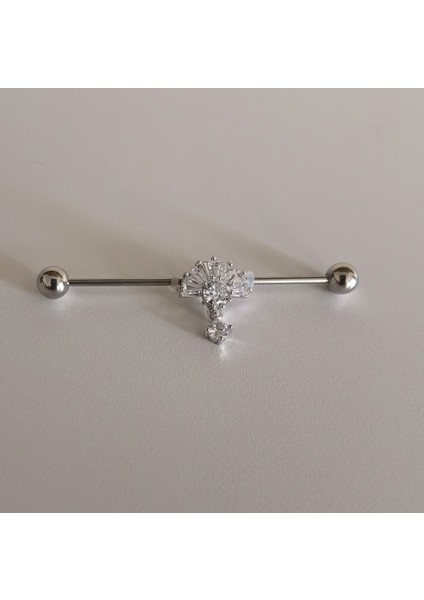 Cerrahi Çelik Yelpaze Köprü Piercing 40 mm