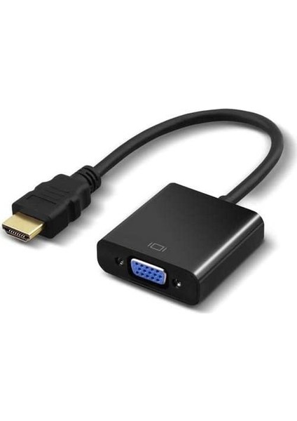 HDMI To VGA Dijital - Analog Monitör Çevirici Dönüştürücü VGA Dönüştürücü Aparatı