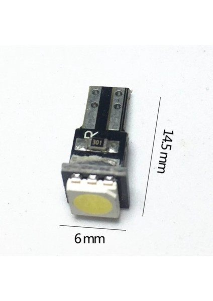 Gürler Oto Aksesuar T5 LED Ampul 10 Adet Gösterge Kadran Ampül 12V 5W Beyaz Renk