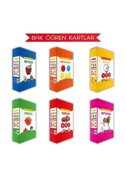 Bak Öğren Kartlar - 6 Kitap Takım