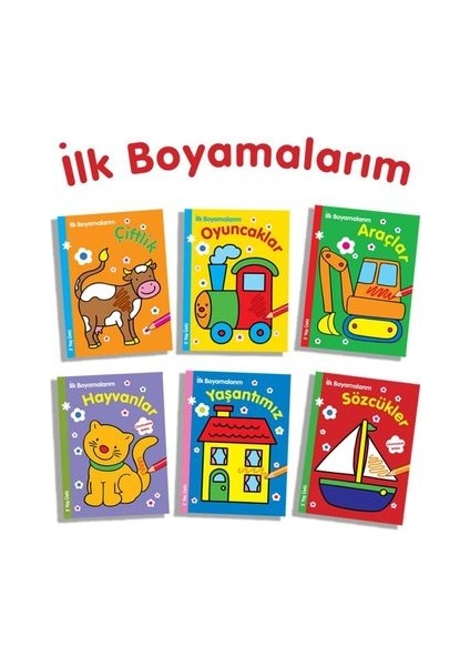 İlk Boyamalarım Seti - 6 Kitap Takım