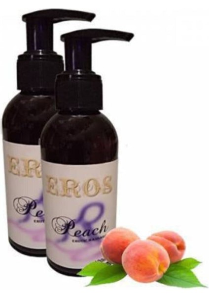 Hologramlı Peach Erotic Massage Oil 120ML Şeftali Kokulu Erotik Masaj Yağı 2 Adet