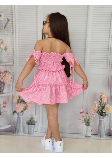 Kız Çocuk Baharlık Pembe Büstiyerli Takım