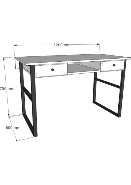 Allen Doğal Ahşap Çalışma Masası Meşe Renk indirimleri