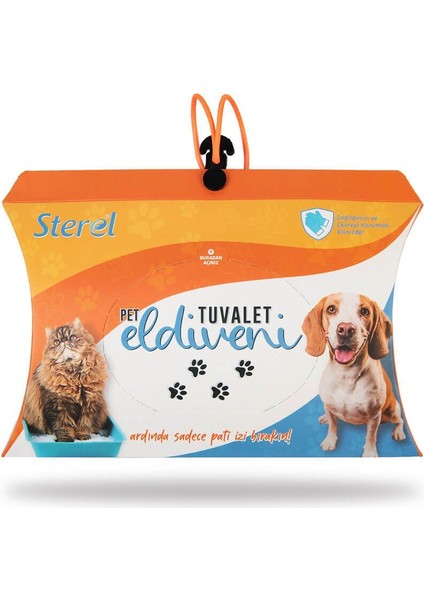 Kedi Köpek & Pet Tuvalet Eldiveni 50 Adet