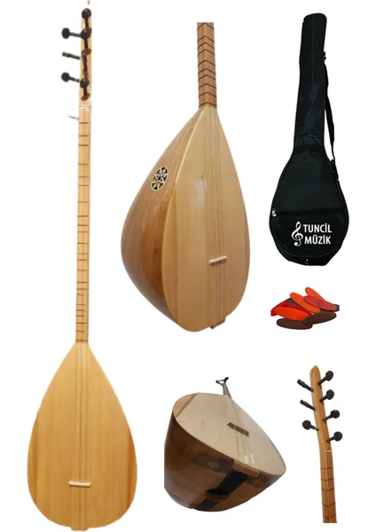 Lore Uzun Sap Bağlama Saz Mini Set Su Geçirmez Kılıf + Mızrap Çift Ses Çıkışlı Başlangıç Set