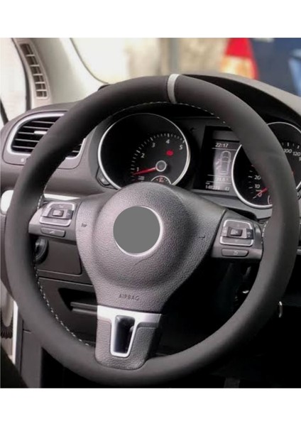 Alkantra Dikmeli Direksiyon Kılıfı Soft Gri Yüzüklü fiyatları