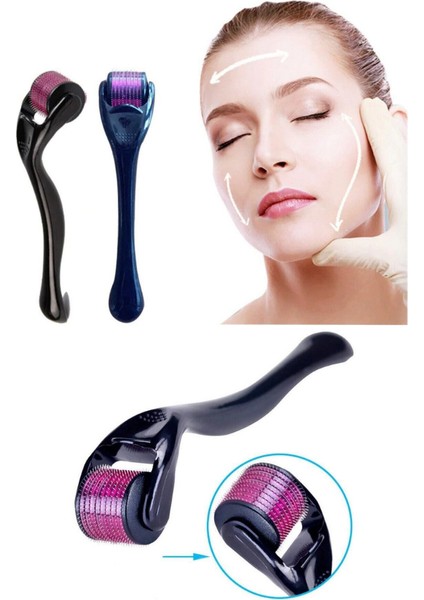 Dermaroller 540 Iğneli Derma Roller 0.5 mm Iğne Cilt Yüz Vücut Yenileme Masaj Aleti