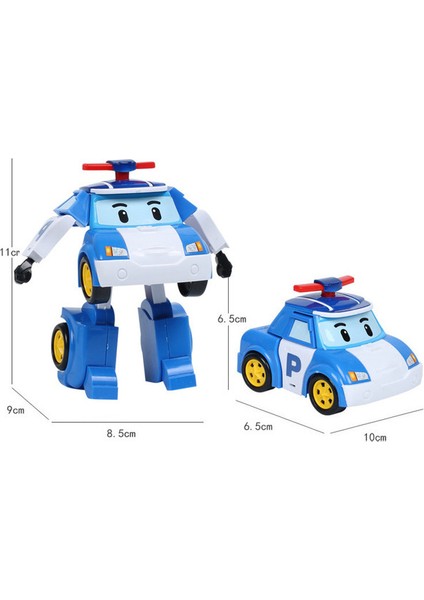 4 Adet Silverlit Robocar Kore Anime Figürü Robot Çocuk Karikatür Oyuncaklar (Yurt Dışından)