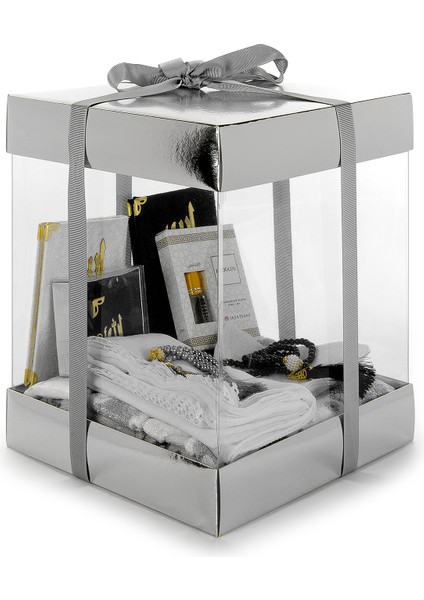 Özel Pvc Kutu Çeyizlik Hediyelik Ibadet Seti Gri