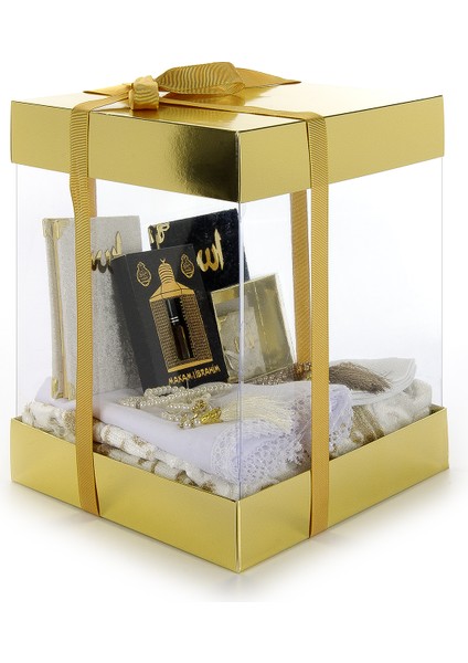 Özel Pvc Kutu Çeyizlik Hediyelik Ibadet Seti Gold