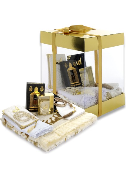 Özel Pvc Kutu Çeyizlik Hediyelik Ibadet Seti Gold fiyatları