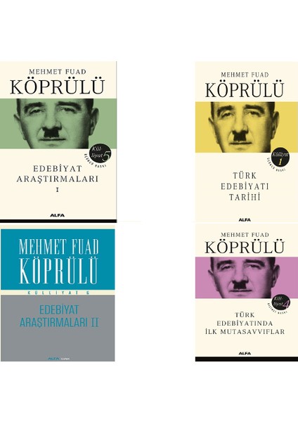 Türk Edebiyatı Tarihi - Türk Edebiyatında İlk Mutasavvıflar - Edebiyat Araştırmaları 1-2 4 Kitap Set