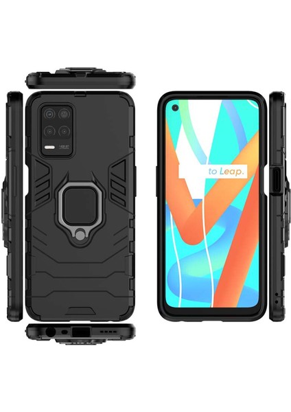Realme 8 Pro Batman Serisi Yüzük Standlı Armor Kılıf - Siyah fiyatları