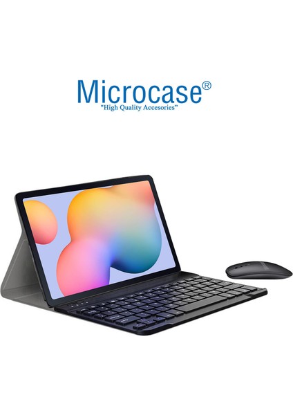 Samsung Galaxy Tab S6 Lite P610 10.4 Inch Bluetooth Klavye ve Mouse + Standlı Kılıf - Bkk6