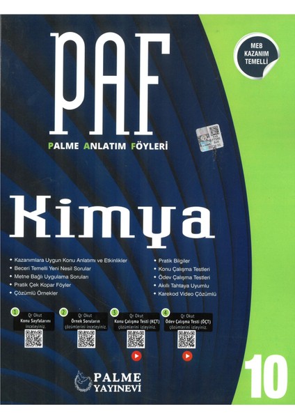 10. Sınıf Kimya Anlatım Föyleri