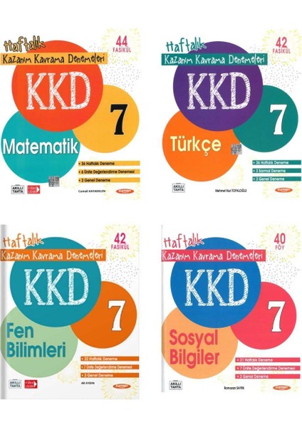 7. Sınıf 4'lü Kazanım Kavrama Deneme Seti