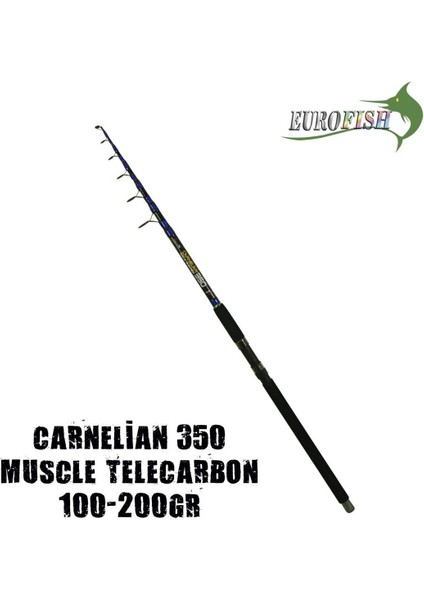 Eurofish Carnellian Muscle 350 cm 100-200 gr Telecarbon Surf Olta Kamışı