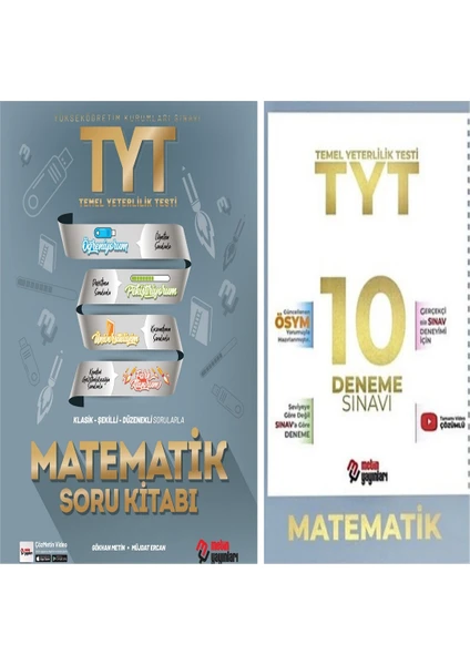 Metin Yayıncılık 2022 Tyt Matematik Soru Kitabı + Tyt 10 Matematik Deneme