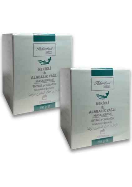 Kekikli & Alabalık Yağlı Masaj Kremi 210 gr x 2 Adet