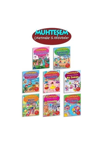 Oyun Temalı Muhteşem Çıkartmalar - 8 Kitap Takım