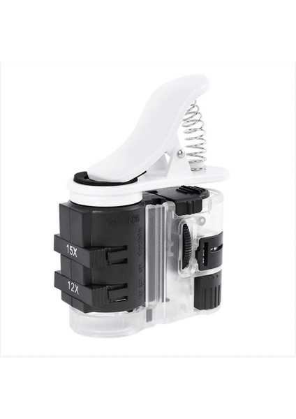 Ayarlı Büyüteç 7-27X 3 Optik Lens Telefon Klipsli Uv/beyaz Işıklı