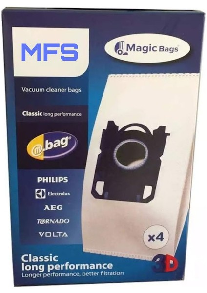 Philips S-Bag Uyumlu Kutulu Toz Torbası ( 4lü )