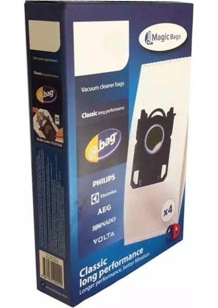 Philips S-Bag Uyumlu Kutulu Toz Torbası ( 4lü )