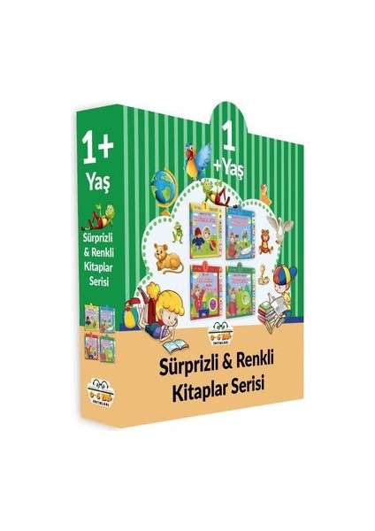 1+ Yaş Sürprizli - Renki Kitaplar Serisi - 4 Kitap Takım