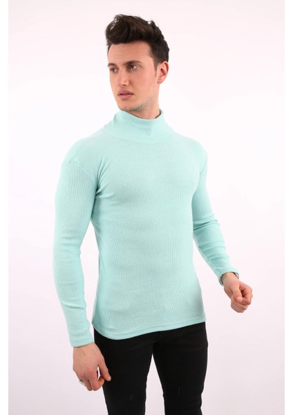 Mint Boğazlı Sweat