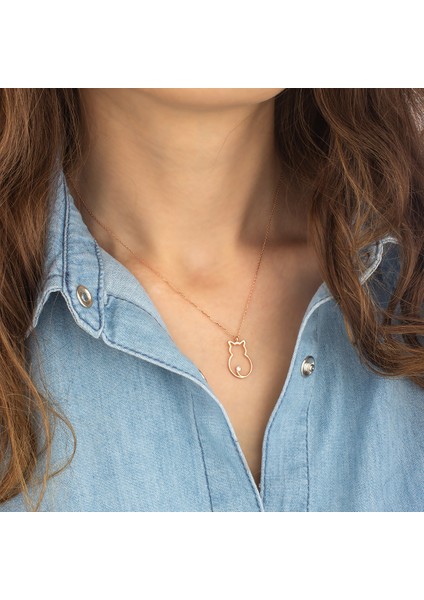 925 Ayar Gümüş Tombul Kedi Kolye fiyatları