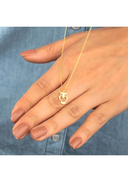 925 Ayar Gümüş Baykuş Kolye