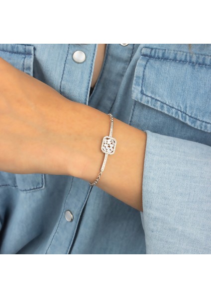 925 Ayar Gümüş Baget Taşlı Bileklik fiyatları