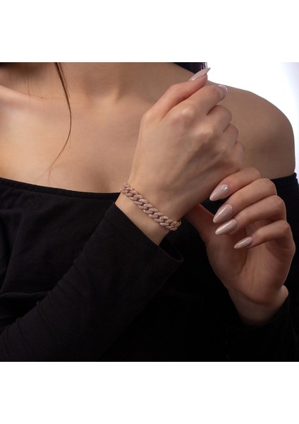 925 Ayar Gümüş Zirkon Taşlı Gurmet Bileklik