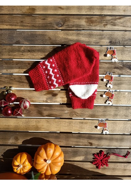 Handmade Yılbaşı Çorabı, Kadın Erkek Çift Yeni Yıl Çorabı
