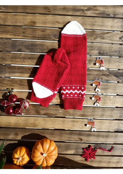 Handmade Yılbaşı Çorabı, Kadın Erkek Çift Yeni Yıl Çorabı fiyatları