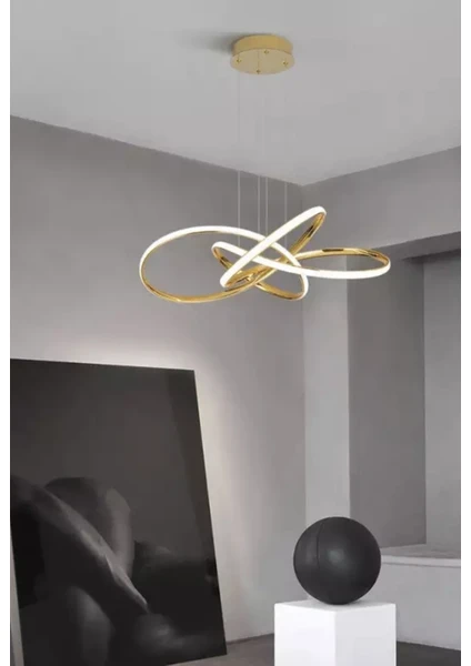 A Modern Sarkıt Power LED Avize Concept Ürün Gold Sarı Ledli Avize Burenze3