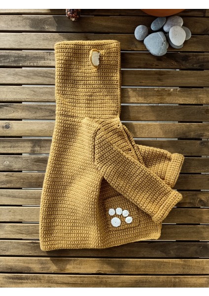 Handmade Kedi Desenli Çocuk Hırkası, El Örgüsü %50 Yün %50 Premium Akrilik Çocuk Hırkası fırsatları