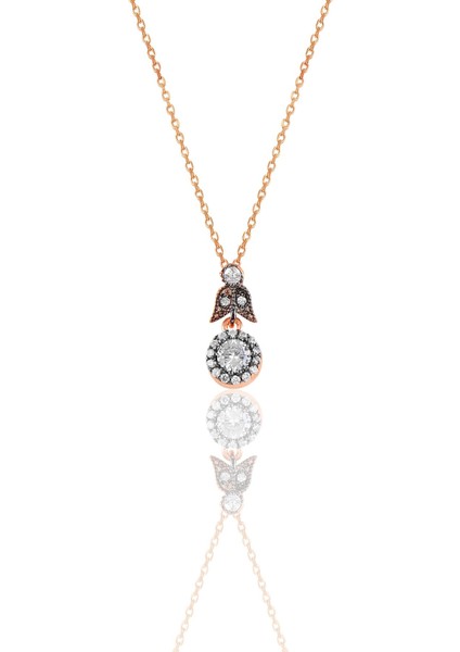 Gümüş Rose Elmas Montürlü Yuvarlak Üçlü Set…