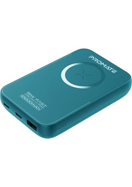 Powermag-10+ Mavi - Powerbank 10000 Mah Kablosuz Şarj Aleti 22.5 W Hızlı Şarj