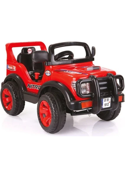 Çocuk Akülü Jeep Adecon Nitro Akülü Jip 6V / Kırmızı