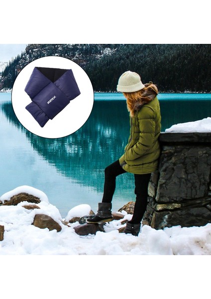 Aşağı Eşarp Boyun Rüzgar Geçirmez Atkılar Açık Eşarp Downoutdoor Tırmanma Mavi (Yurt Dışından)