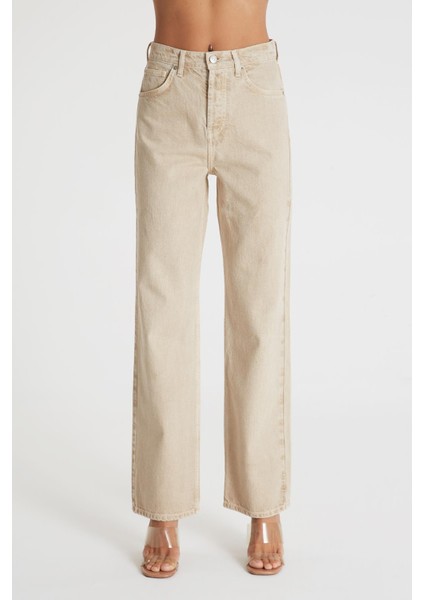 Diana Bej Rengi Yüksek Bel Dad Straight Fit Jean Pantolon C 4517-031 fiyatları