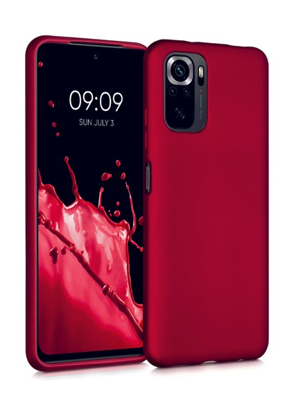 Xiaomi Redmi Note 10 Pro Kırmızı Silikon Rubber Kılıf Arka Kapak Kırmızı