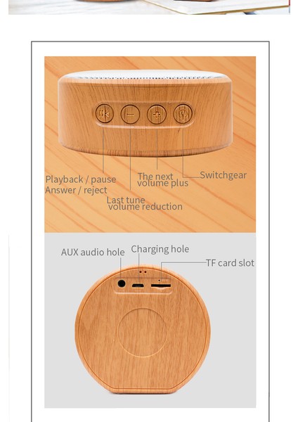 Ahşap Kablosuz Bluetooth Hoparlör (Yurt Dışından)