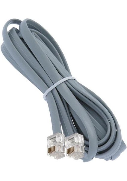 Telefon Kablosu 6P6C Kablo 6 Pinli Soketli Telefon Kablosu 3 M