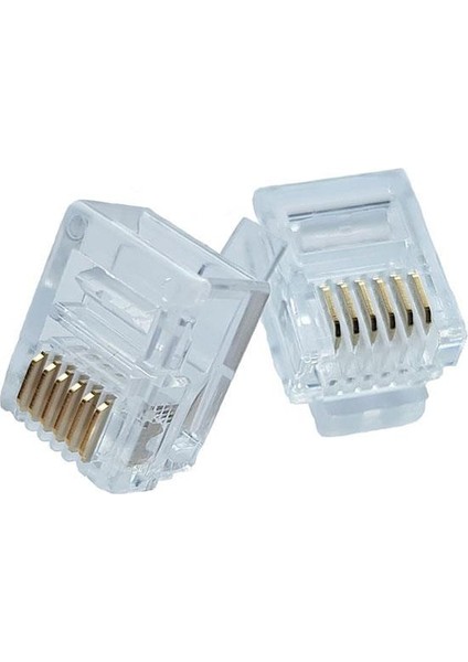 Telefon Kablosu 6P6C Kablo 6 Pinli Soketli Telefon Kablosu 3 M