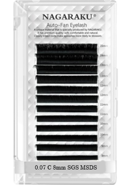Kolay Volüm Çek-Tak Kirpik 0.07C 8mm