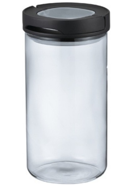 Kahve Saklama Kabı Siyah 1000 ml.