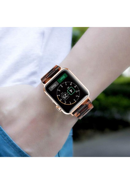 Apple Watch Uyumlu 42-44MM KRD25 Resin Şeker Pembe Kordon fiyatları